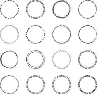 Edge Circle Decoration Stickdatei – Weihnachten