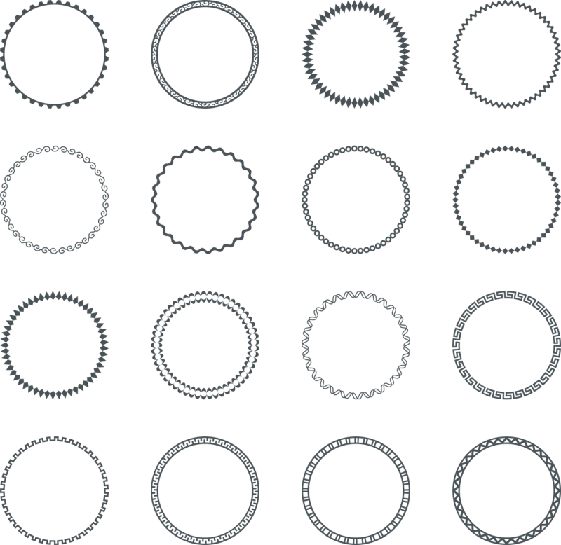 Edge Circle Decoration Stickdatei – Weihnachten