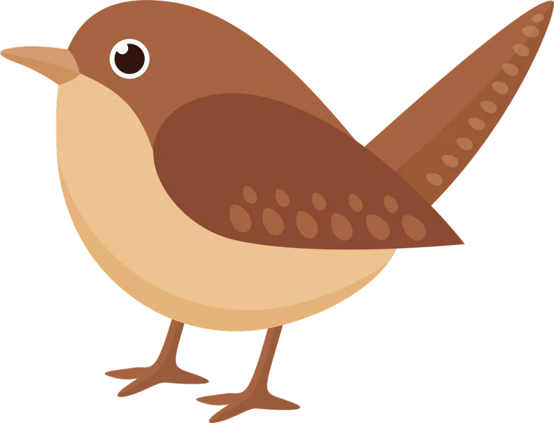 Wren Bird Nature Stickdatei – Natur