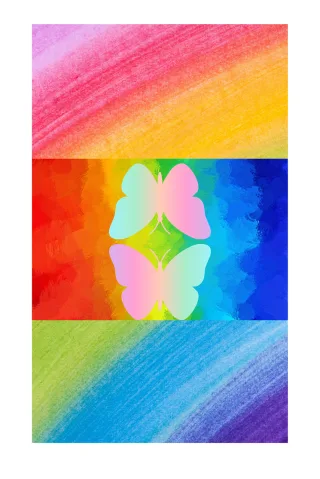 Rainbow Heaven Butterfly Stickdatei
