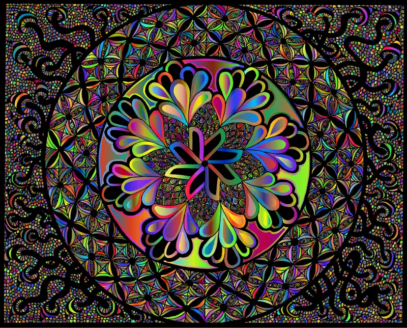 Mandala Zentangle Design Stickdatei – Kinder