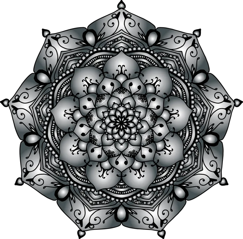 Mandala Floral Flourish Stickdatei – Blumen