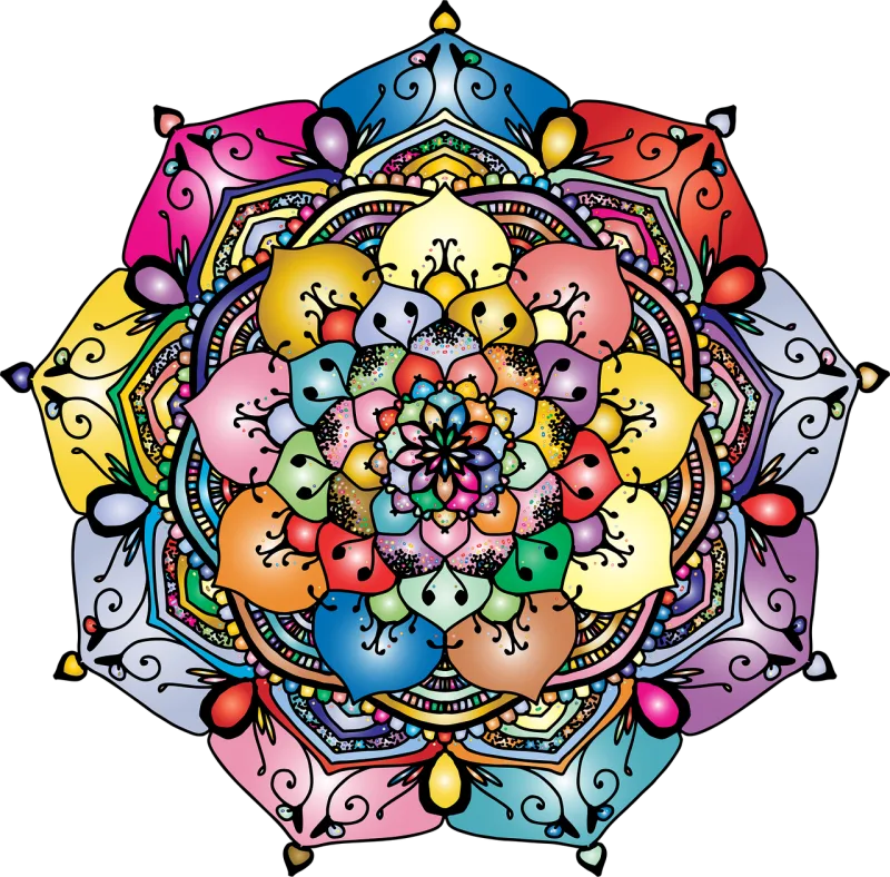 Mandala Floral Flourish Stickdatei – Kinder