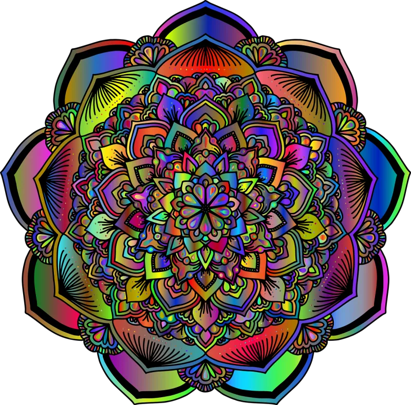 Mandala Floral Flourish Stickdatei – Kinder