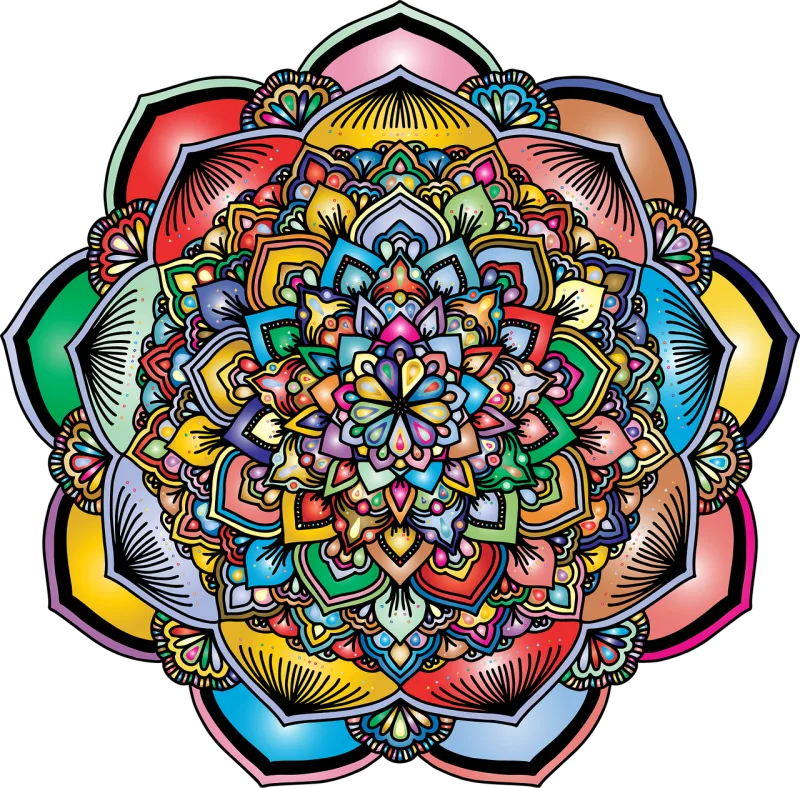 Mandala Floral Flourish Stickdatei – Kinder