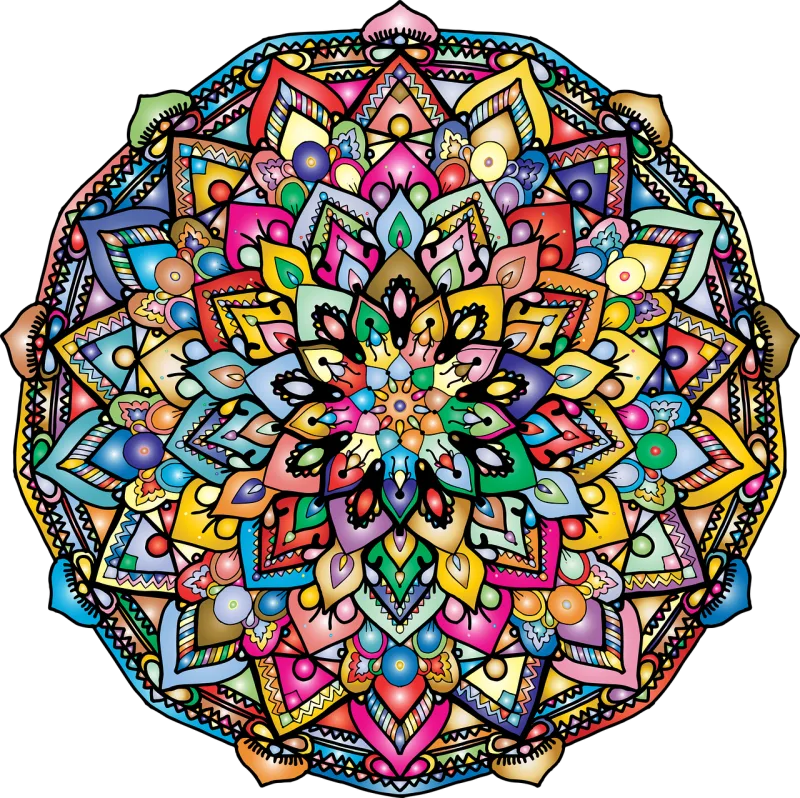 Mandala Floral Flourish Stickdatei – Kinder
