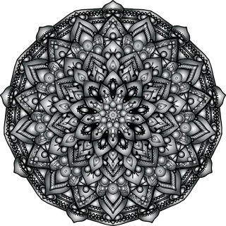 Mandala Floral Flourish Stickdatei