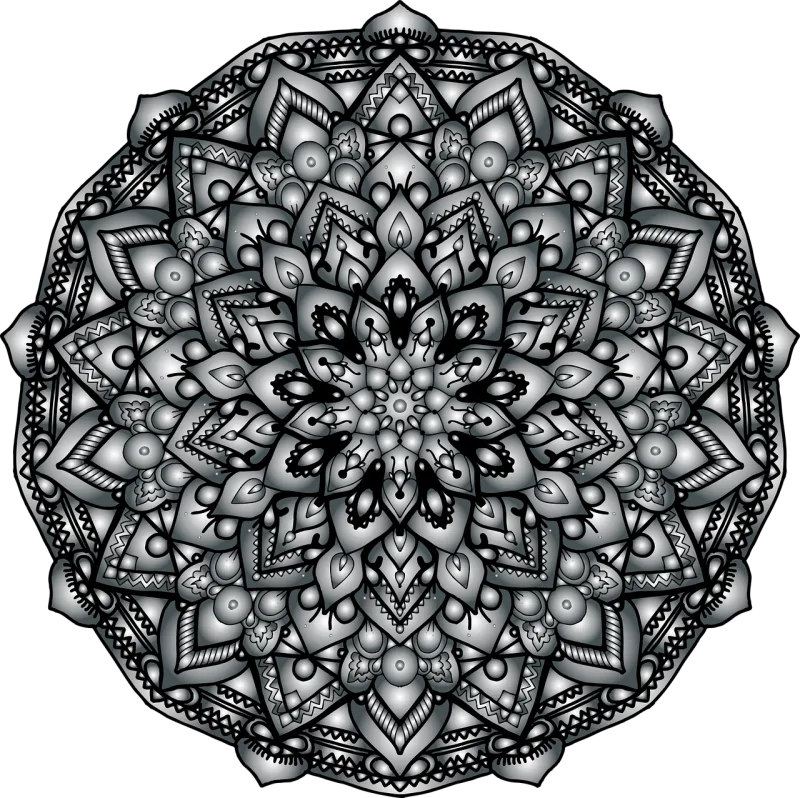 Mandala Floral Flourish Stickdatei – Blumen