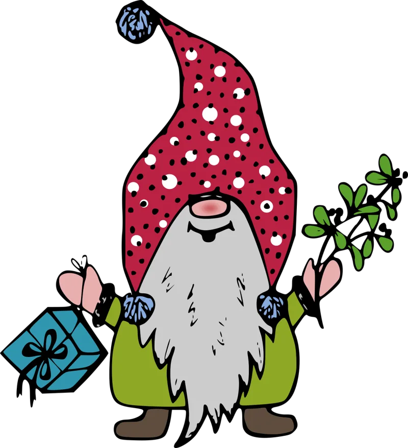 Gnome Drawing Christmas Stickdatei – Weihnachten