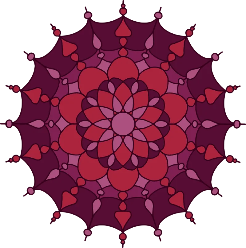 Mandala Art Line art Stickdatei – Blumen