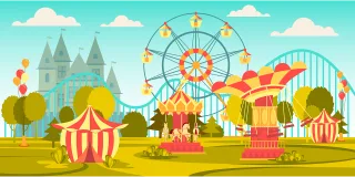 Amusement park Fun fair Theme park Stickdatei