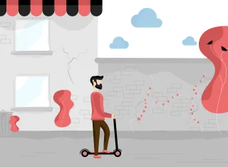 Scooter City Man Stickdatei