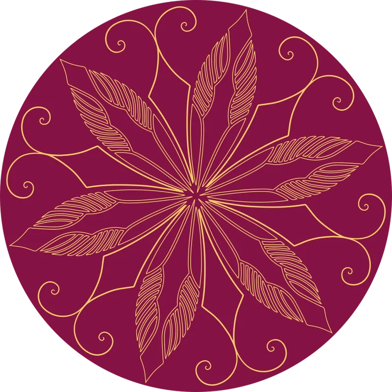 Circle Nature Flower background Stickdatei – Essen & Trinken