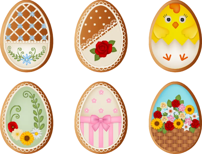 Easter eggs Cookies Nature Stickdatei – Weihnachten