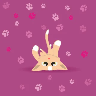 Kitten Nature Cartoon Stickdatei – Tiere