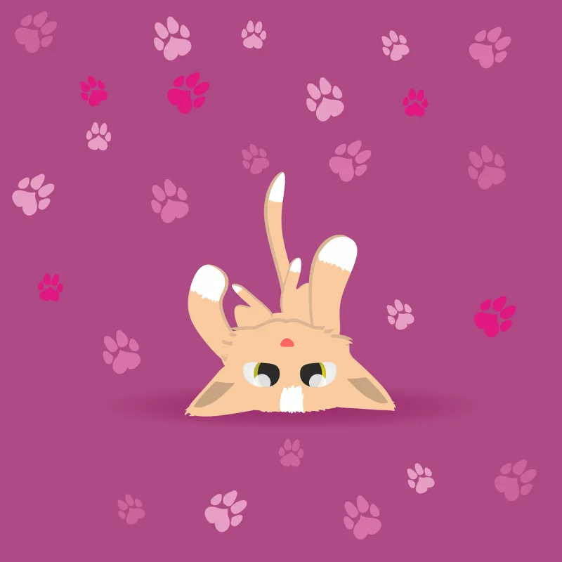 Kitten Nature Cartoon Stickdatei – Tiere