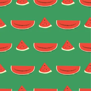 Fruit Watermelon Slices Stickdatei