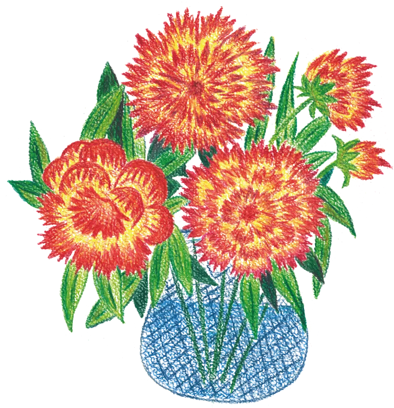 Flowers Vase Blue vase Stickdatei – Blumen