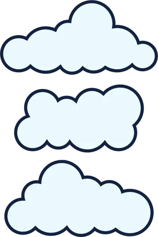 Clouds Outline Sky Stickdatei