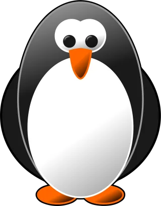 Linux Penguin Black Stickdatei