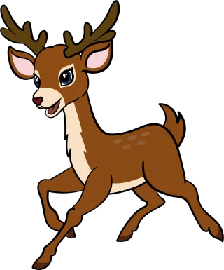 Deer Fawn Horns Stickdatei