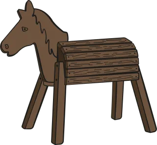 Wooden horse Horse Toy Stickdatei