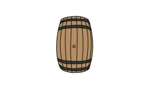 Barrel Wooden barrel Iron ring Stickdatei