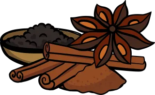 Spices Cinnamon Anise Stickdatei