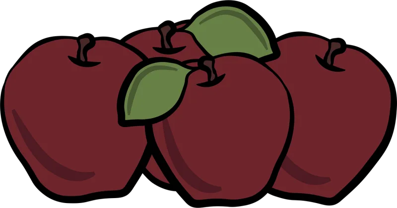 Apples Fruit Sweet Stickdatei – Essen & Trinken