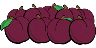 Plums Fruit Food Stickdatei