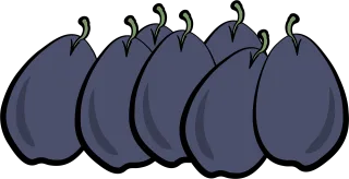 Plums Fruit Food Stickdatei – Essen & Trinken