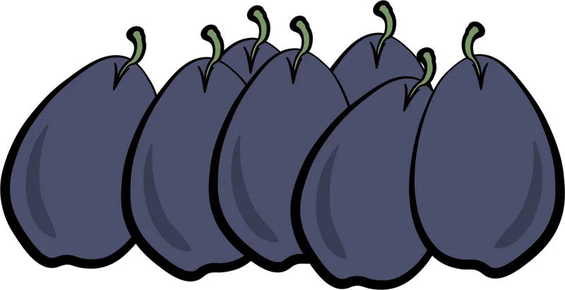 Plums Fruit Food Stickdatei – Essen & Trinken