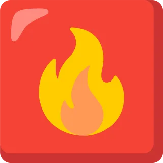 Fire Flame Button Stickdatei