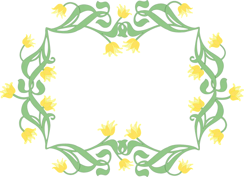Frame Flower background Tulips Stickdatei – Blumen