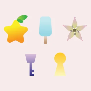 Star Starfruit Fruit Stickdatei