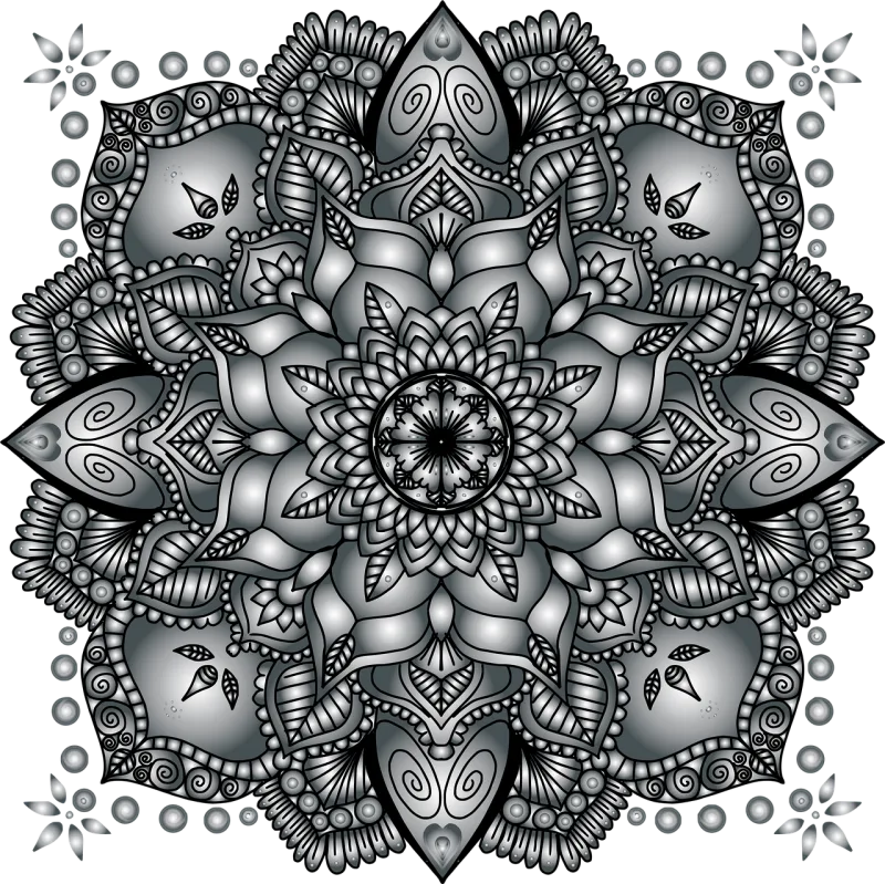 Mandala Floral Flourish Stickdatei – Blumen