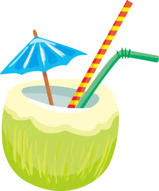 Coconut Tropical Nature Stickdatei