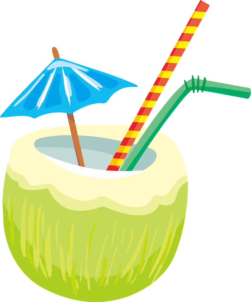 Coconut Tropical Nature Stickdatei – Essen & Trinken