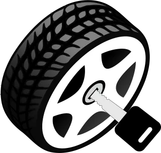 Wheel Key Automotive Stickdatei – Fahrzeuge