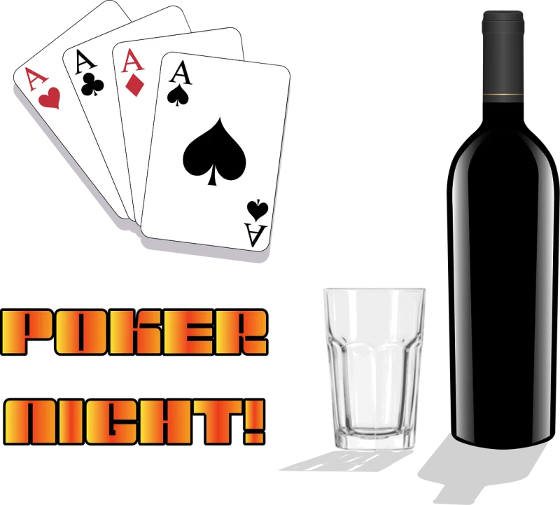 Poker Cards Wine Stickdatei – Essen & Trinken