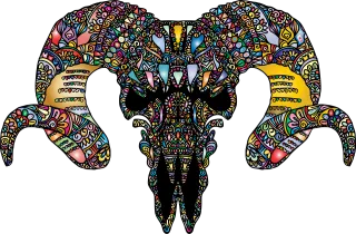 Ram Goat Zentangle Stickdatei
