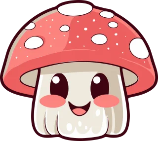 Mushroom Nature Smiling Stickdatei