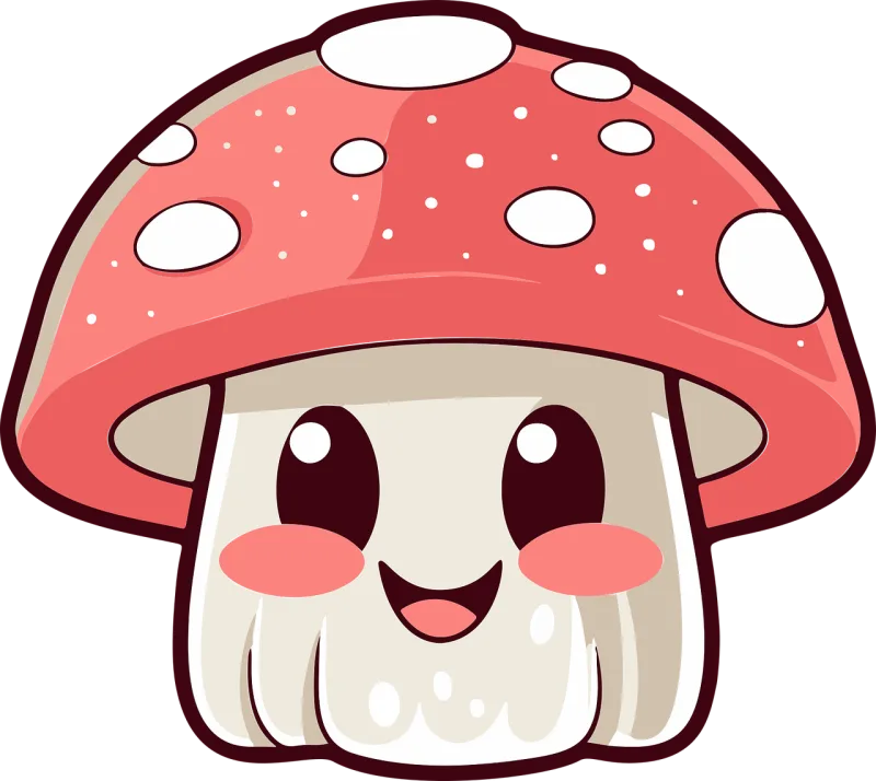 Mushroom Nature Smiling Stickdatei – Natur