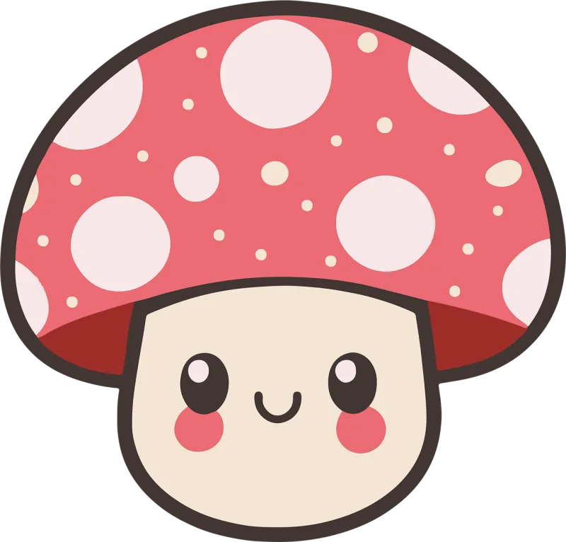 Mushroom Smiling Fungus Stickdatei – Natur