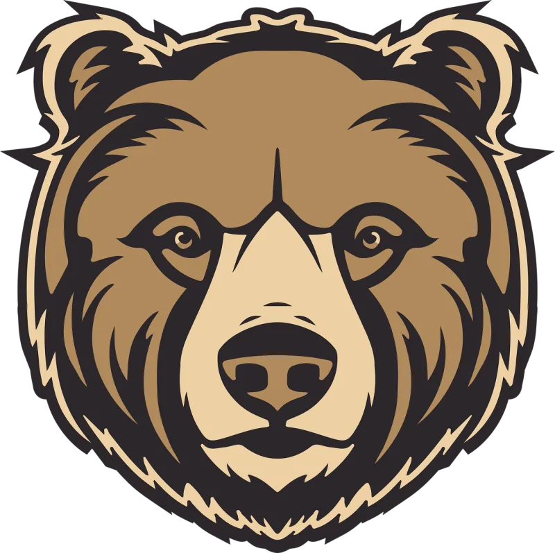Bear Bear face Wildlife Stickdatei – Tiere