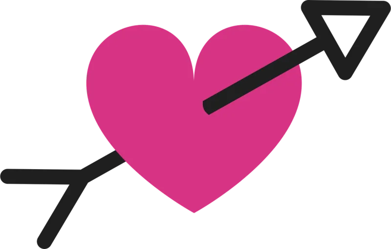 Love Heart Arrow Stickdatei – Herzen & Liebe