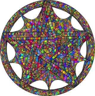 Mandala Sacred geometry Star Stickdatei