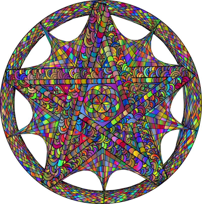 Mandala Sacred geometry Star Stickdatei – Natur