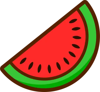 Watermelon Fruit Slice Stickdatei