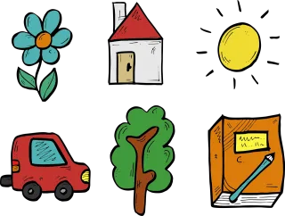 Icon Drawing Beautiful flowers Stickdatei